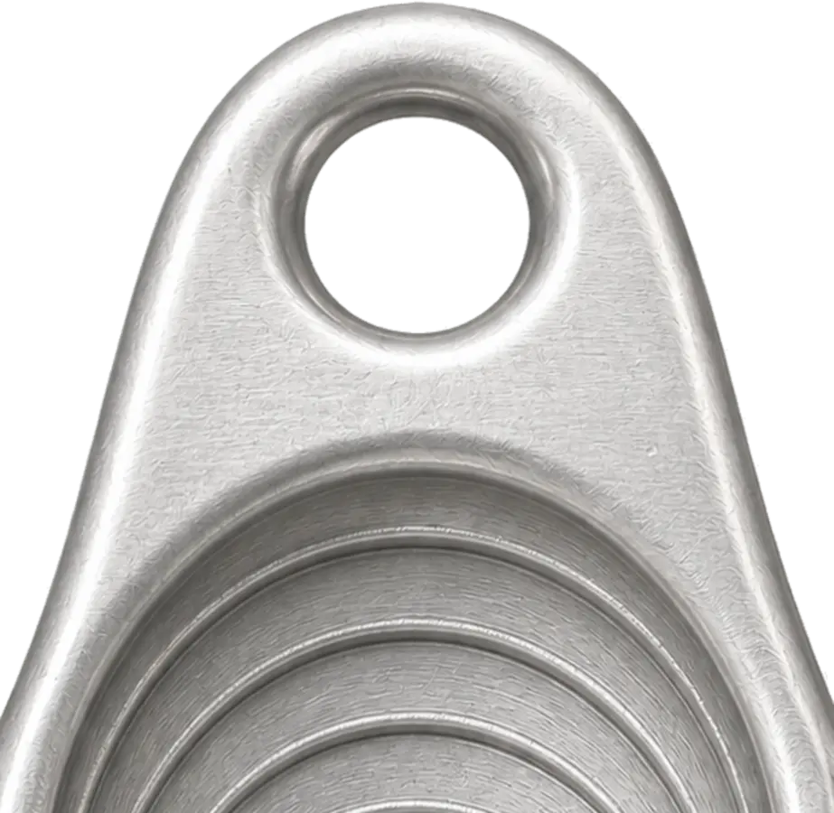 Keyring hole, six millimeters, rounded and secure