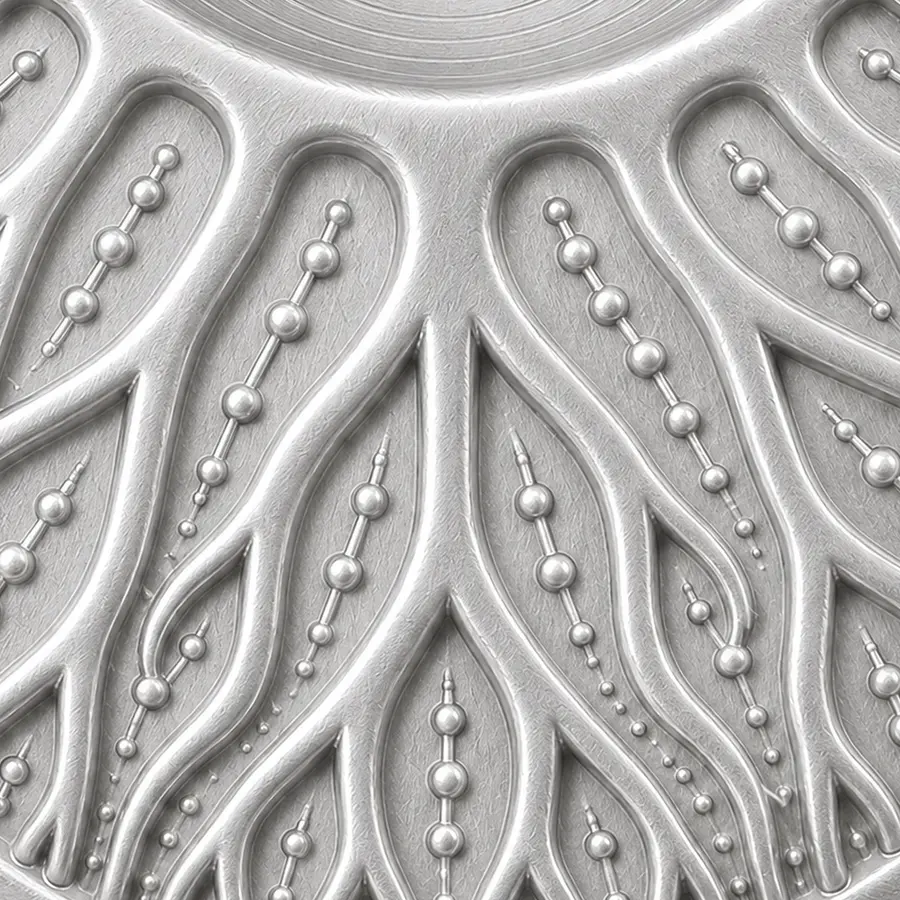 Root structure engraved on the front of the grounding tool